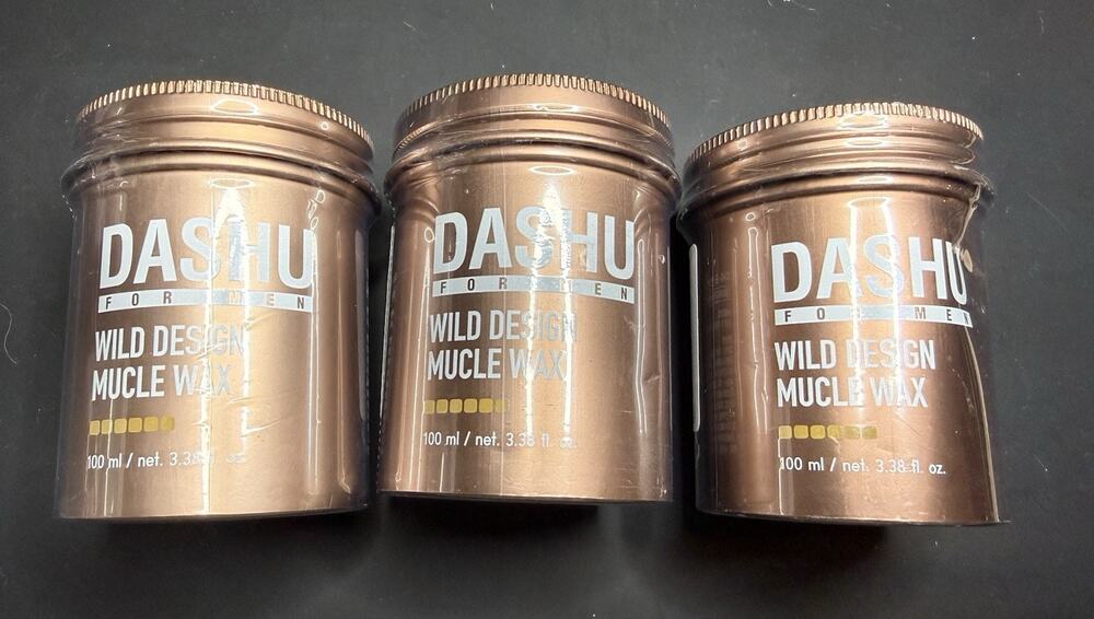 (3) Dashu Hair Wax for Men Wild Design 3.38 fl oz Brown
